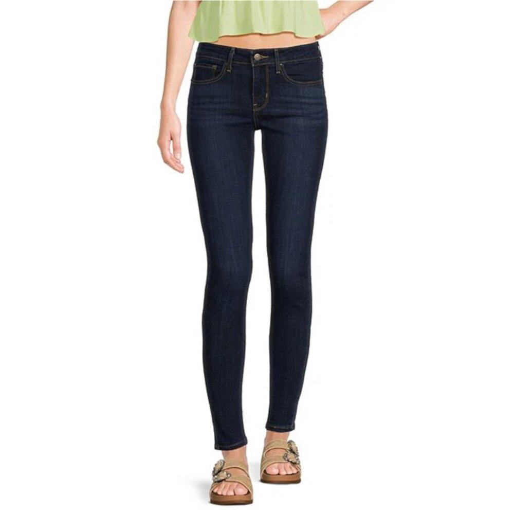 LEVI'S 711 Skinny Jeans Women's Size 27 Dark Wash Mid-Rise Denim Stretch Slim 4